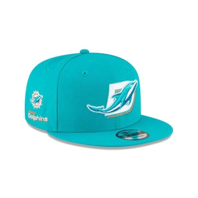 Blue Miami Dolphins Hat - New Era NFL Logo Mix 9FIFTY Snapback Caps USA0246789